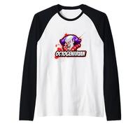 Demonic Clown God 80th Birthday Octogenarian Raglan Baseball Tee