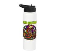 Demonic Danger Noodle Snake Meme Devil Horns Spooky Scary Stainless Steel Insulated Water Bottle