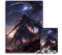 Demonic Demon Grim Reaper Jigsaws 1000 Pieces for Adults Paper Jigsaw Perfect for Christmas Halloween Easter New Year 1000 PCS(38x26cm)