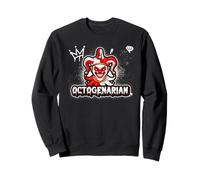 Demonic Halloween Clown God 80th Birthday Octogenarian Sweatshirt