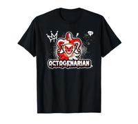 Demonic Halloween Clown God 80th Birthday Octogenarian T-Shirt