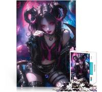 Demonic Psychodelic GirlPuzzles for teenagers 1000 Piece Learning Educational Toys Family Games Gifts Ideas 38x26cm