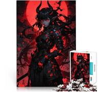 Demonic Samurai Girl1000 Piece Jigsaw Puzzles for teenagers Jigsaw Pattern assembly Every Piece is Unique - Challenging Family Fun Game 38x26cm