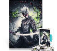 Demonic Samurai Warriorteenagers 1000 Pieces Puzzle Toys Educational Games Stress Relieving Birthday Present, Gifts, Wall Art 38x26cm