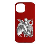 Demonic Winged Character Riding A Two Headed Dragon Cut Out Case for iPhone 15