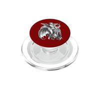 Demonic Winged Character Riding A Two Headed Dragon Cut Out PopSockets PopGrip for MagSafe