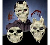 Demons Skeleton Mask,Old Bones Mask,Of Old M-an(white-A,One Size)