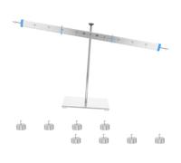 Demonstration Lever Ruler Stand 50cm Aluminum Alloy with 10 Hook Weights Physics Education Tool Early Math Balance for Classroom Science Experiments