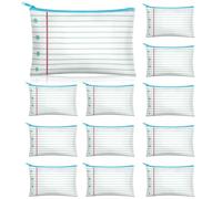 Demonwer 12 Pcs Back to School Gifts Pencil Case Line Drawing Patterns Pencil Pouch Cute Pencil Box Pencil Bag for Classroom Prize Back to School Student Favor Supplies