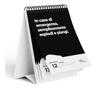 Demotivating Desk Calendar Italian 2026 | 52 Weeks with 52 Unmotivating Sayings Dream Not Your Life But Hold Your Mouth Funny Gift Idea for Office, Colleagues (Black 2026, A6)