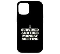 Demotivation Quote, I survived Another Meeting Case for iPhone 12/12 Pro