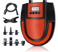 Dempower 20PSI High Pressure SUP Air Pump Auto-Off Feature, 12V DC Car Connector, Dual Stage Inflation&Deflation Function, 6 Nozzle Paddle Board Pump for Car, Bike, Motorcycle, Airbed