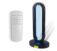 DEMPOWER UV Light Sanitizer, UVC Light Sanitizer for Room, Ultraviolet Light with 3 Speed Timing and Remote Control 38W-110V UV Lamp for Home,Kitchen, Baby Room, Office (Black)