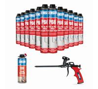 Demsun P66 750ml Expanding Foam 12 Pcs Kit, Wall Filler & Gap Sealant for Windows, Doors and Cavities, Thermal Insulation, Acoustic Soundproofing, Gun Grade, Mould Proof, Fire Class B3