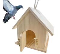 Demsyeq Bird Houses for Outside Hangable,Wooden Bird Nest with Pole - Pet Cottage for Hummingbirds Cardinal Wild Birds, Outdoor Decoration for Patio Garden Yard