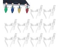 Demsyeq Christmas Light Clips for Outside,10-Piece Holiday Reindeer Shape Rope Light Clip - Festive Lamp Hanger for Soffit Decoration Siding Deck House Tiles Outdoor Roof Patio Fences