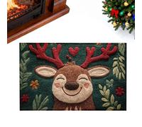 Demsyeq Christmas Reindeer Door Rug 60 X 40 Cm Crystal Velvet Cute Welcome Elk Mat For Porch Entrance Winter Holiday Washable Non Slip Elk Floor Mat Absorbent Mats For And Outdoor Use