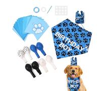 Demsyeq Dog Birthday Decorations, Adjustable Dog Birthday Outfit, Dog Girl Birthday Bandanas Set, Pet Birthday Party Supplies For Ultimate Celebration