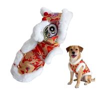 Demsyeq Dog Chinese Lion Costume | Kitten Winter Clothes - Puppy Cosplay Clothes - for Celebrations Parade Family Gatherings Social Event Home Park Lawn Pet Parents Animal Lovers Photographers
