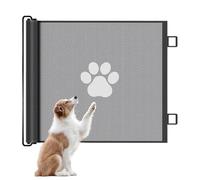 Demsyeq Dog Gate Indoor - Mesh Retractable Dog Gates | Pet Accessories for Porch Window Fireplace Doorway Yard Nursery Kitchen Balcony Pool Playroom Hallway