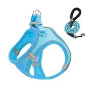 Demsyeq Dog Harness and Leashes Set | No Pull Dog Harness with Leashes | Adjustable Puppies Kitten Cat Vest for Car Travel Night Walking Hiking Training