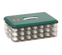 Demsyeq Dumpling Storage Box for Freezer - Food Container Icing Cookies Deserts Wonton Donuts Box Organizer,Stackable Storage Box Food Containers for Kitchen and Fridge