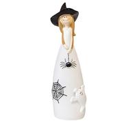 Demsyeq Halloween Witch Statue,Halloween Witch Horror Resin Art | Seasonal Decoration Tabletop Ornaments Realistic for Haunted House Porch Windowsill Shelf Mantel