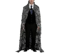 Demsyeq Men Cloak with Hood,Halloween Full Coverage Costume Hooded Cape | Lightweight Robes for Men Women Kids Boys Girls Masquerade Photoshoots Holiday Role Play Medieval Markets Dress
