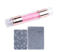 Demsyeq Nail Stamp | Art Stamping Pens,Rhinestone Embellished Double Ended Stamping Pens Tool for Manicure Home Practice Nail Salon