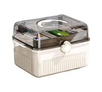 Demsyeq Pill Storage Box - Clear Holder Pill Case Container,Large Capacity Bin Storage Organizer for Supplements, Cosmetics, Sewing Accessories