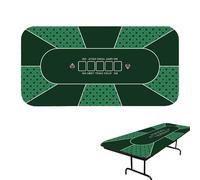 Demsyeq Poker Table Mat 120x60cm Large Poker Table Top Card Tables Game Cover In Rubber Anti Slip Folding Portable For Family And Friends Game Theme Gathering