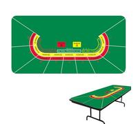 Demsyeq Poker Table Mat 120x60cm Large Poker Table Top Card Tables Game Cover In Rubber Anti Slip Folding Portable For Family And Friends Game Theme Gathering