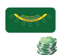 Demsyeq Poker Table Mat 120x60cm Large Poker Table Top Card Tables Game Cover In Rubber Anti Slip Folding Portable For Family And Friends Game Theme Gathering