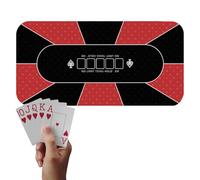 Demsyeq Poker Table Mat 120x60cm Large Poker Table Top Card Tables Game Cover In Rubber Anti Slip Folding Portable For Family And Friends Game Theme Gathering