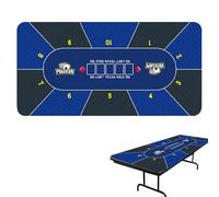 Demsyeq Poker Table Mat 120x60cm Large Poker Table Top Card Tables Game Cover In Rubber Anti Slip Folding Portable For Family And Friends Game Theme Gathering
