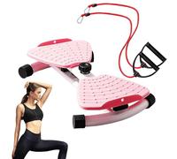 Demsyeq Waist Fitness Twisting Tool | Ab Strength Trainer | Quiet Twist Board with Resistance Bands for Apartment Exercise Home Fitness Fat-Burning Body Shaping