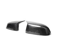 DEMULAX 1 Pair Horn Shape Glossy Black Carbon Fiber Rearview Replacement Side Mirror Covers, for, X3 G01 X4 G02 X5 G05 X6 G06 2018 door wing mirror cover cap(2019 X3 G01 Carbon)