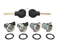 DEMULAX 1 Set Left Right Door Lock Cylinder Set 2 Keys, for Citroen, Berlingo Xsara Picasso, for Peugeot, for Partner, 1996-2007 9170G3 252522 Car Door Hinge(2 Left 2 Right)