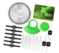 DEMULAX 18 Pcs Cordless Strimmer Blades Replacement Accessories Grass Strimmers Metal Set Spare Garden Stainless Steel, for Mowing Lawns Trimmer Blade Refill Kit