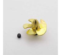 DEMULAX 1PC 12mm 16mm 18mm 20mm 22mm Copper Propeller 5-Blades, for, for MINI, Prop 2mm Shaft RC Boat Submarine Scale Marine Scale Boat Boat Propeller(D12mm Right Hand)