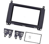 DEMULAX 2 Din Installation Dash Kit, Black Navigation Fascia Car Stereo Frame Car Stereo Dash Panel