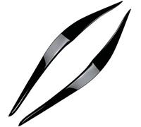 DEMULAX 2pcs Abs Carbon Fiber Car Headlight Lamp Eyebrow Eyelid Trim Cover, For 2 Series F22 F23 2015 2016 2017 2018 2019 Car Headlamp Decoration Film(Glossy Black)