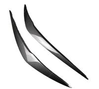 DEMULAX 2pcs Abs Gloss Headlight Evil Eyebrows Eyelids, for F20 F21 1 Series 116d 118i 120i 120d M140i 2015-2018 Lci 3D Stickers Car Headlamp Decoration Film(Carbon Look)