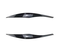 DEMULAX 2pcs Abs Glossy Evil Headlight Eyebrows Eyelid 3D Sticker, for 3 Series E90 E91 316d 318i 320i 320d 325i 330i 2005-2012 Car Headlamp Decoration Film(Carbon Look)