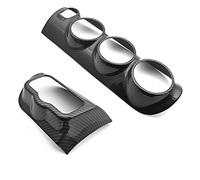 DEMULAX 2PCS Car Central Control AC Air Vent Headlight Switch Frame Trim Cover, for Mercedes-Benz, A Class W177 A180 A200 A220 A250 2019+ Vent Cover Trim(Carbon Fiber)