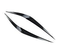 DEMULAX 2pcs Car Front Headlight Eyebrow Eyelid Cover Abs Glossy Black Stickers, For X1 F48 2016 2017 2018 2019 2020 Car Headlamp Decoration Film(Carbon Fiber Look)