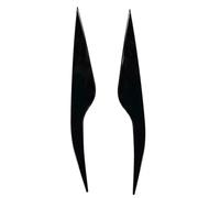 DEMULAX 2pcs Car Headlight Eyebrow Eyelid Cover Trim Abs Carbon Fiber/black, For Focus, Mk2 C307 2008 2009 2010 Car Headlamp Decoration Film(Glossy Black)