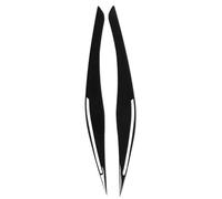 DEMULAX 2pcs Car Headlight Eyebrow Eyelid Trim Cover Stickers Glossy Black/Carbon Fiber, for 3 Series E90 318i 320i 325i 2009-2012 Car Headlamp Decoration Film(Glossy Black)