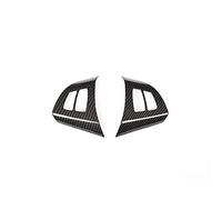 DEMULAX 2pcs Car Steering Wheel Buttons Frame Decoration Cover Trim, for BMW, for X5 E70 2008-2013 ABS Car Interior Accessories Steering Wheel Decoration(Carbon fiber Black)