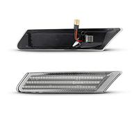DEMULAX 2Pcs Dynamic Arrows Amber Side Marker Turn Signal Light, for Porsche, 997 911, for Carrera, Targa Turbo Cayman Boxster 987 Dynamic Indicator Light(Dynamic Clear Case)